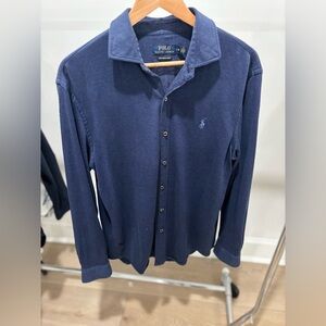 Polo by Ralph Lauren Men's Deep Blue Button Down Shirt SUPER SOFT 100% cotton